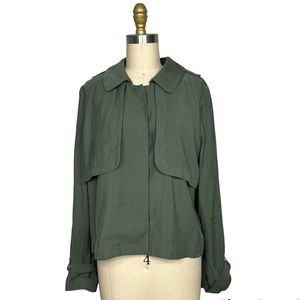 Ella moss Green Military Snap On Closure Blazer/ Jacket medium